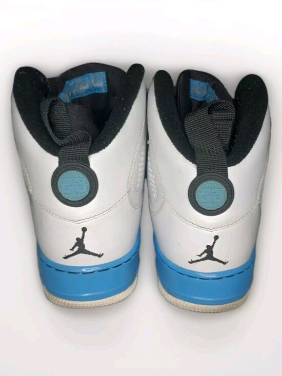 Air Jordan Fusion 9 White/ Powder Blue -Air Jordan 9 x Air Force One, Sz 11 RARE main image 7